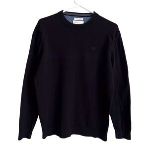 Tom Tailor Men’s Black Crew Neck Sweater Premium Cotton Neutral Preppy Large